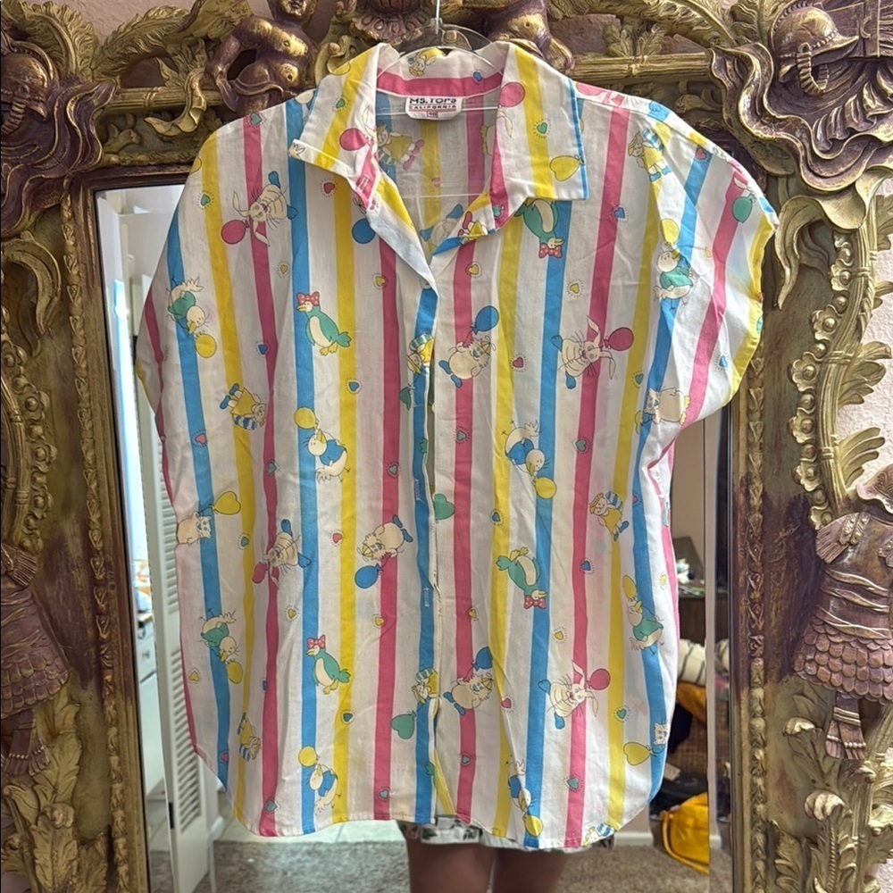 80’s button down animal print shirt